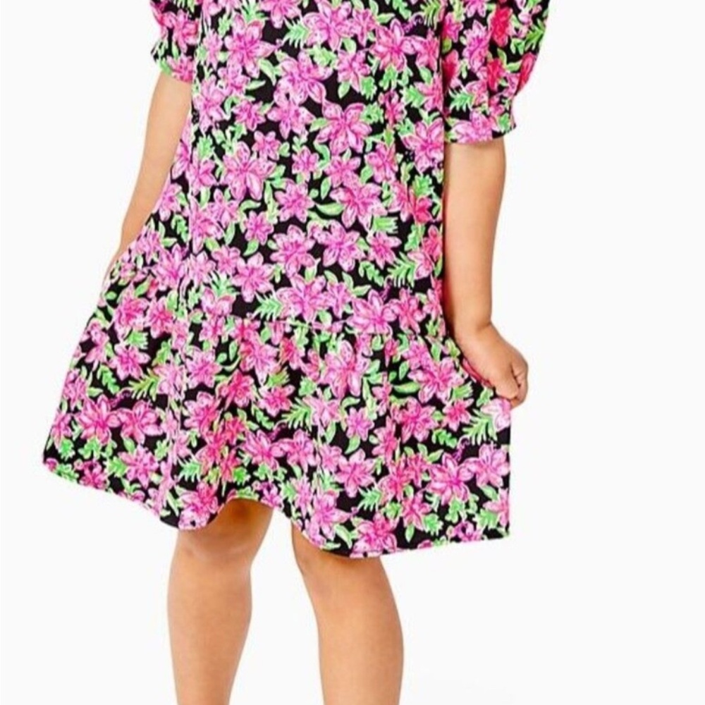 Lilly Pulitzer CHRISHELL DRESS Floral Kids  - Pink and Green size L